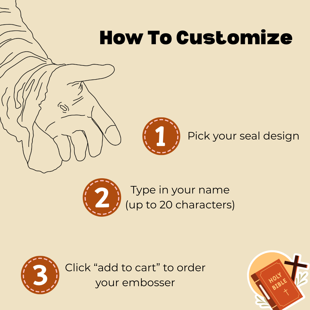 Godisabove™ Faith Book Embosser (Comes With Free Embosser Gift Box + 50 Gold Stickers)