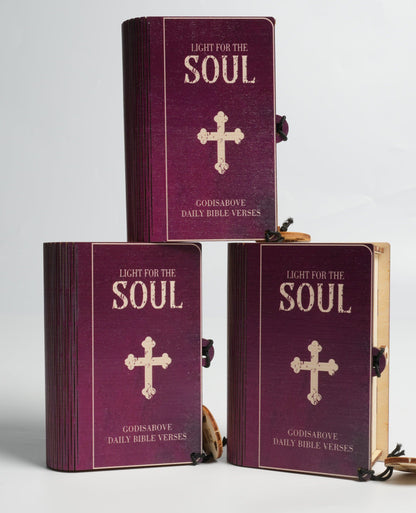 Handmade Wooden Box 90 Day Bible Verses (Comes With Christian Gifts)