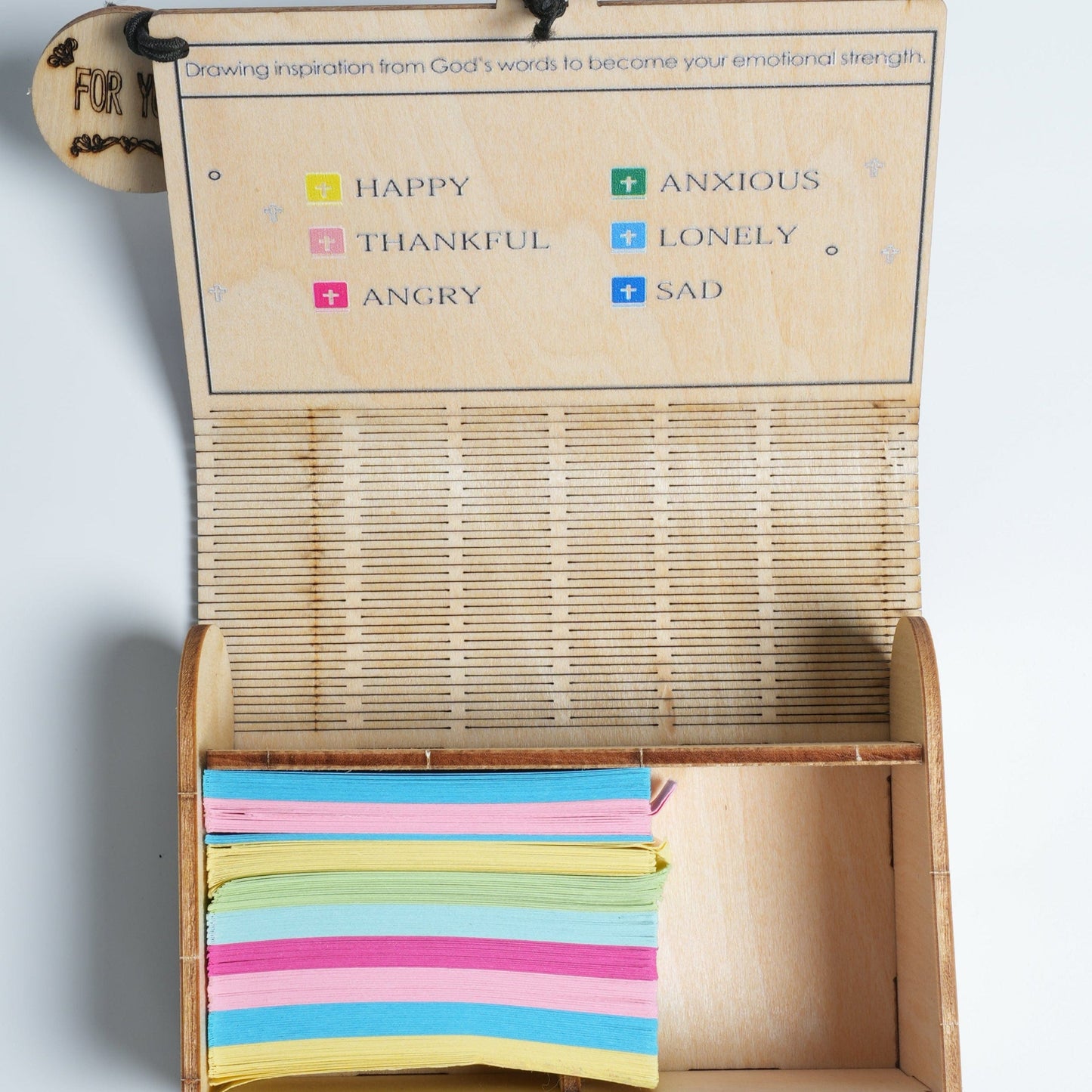 Handmade Wooden Box 90 Day Bible Verses (Comes With Christian Gifts)